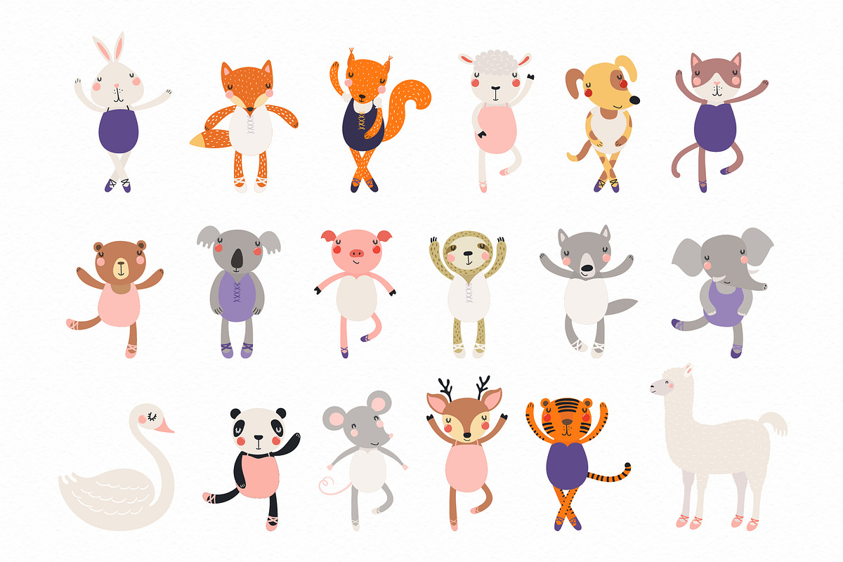 Little Ballerina Cute Animals Art, an Animal Illustration by sceptical cactus (Photo 3 of 12)