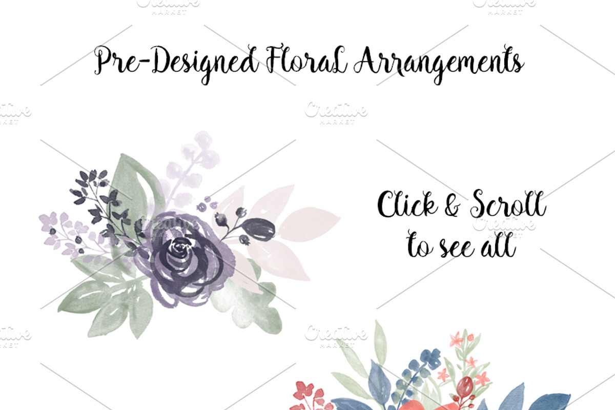 Watercolor Floral Garden PS Brushes preview 4