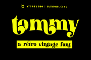 tommy - Retro Serif Font, a Serif Font by 177Studio (Thumbnail 1 of 7)