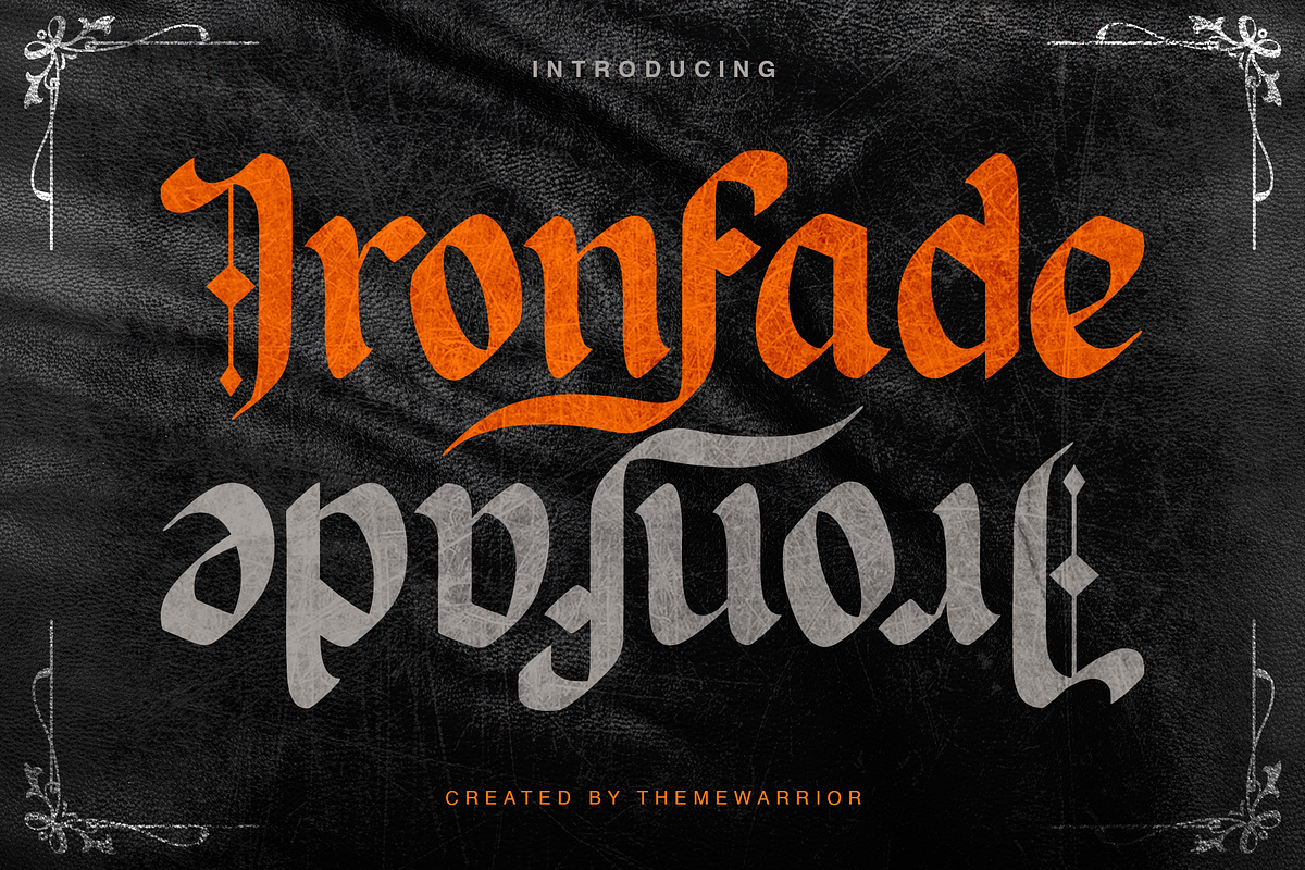 Ironfade - Blackletter Font, a Blackletter Font by themewarrior (Photo 1 of 10)