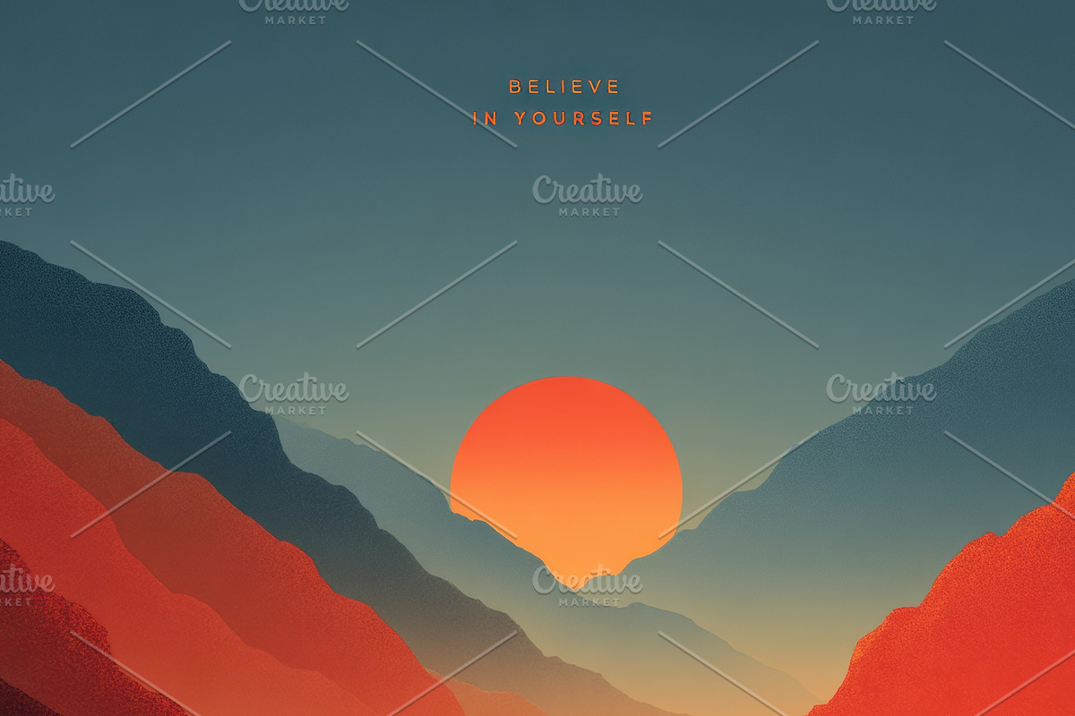 Motivational Believe in Yourself, a Decorative Illustration by Virgo Studio