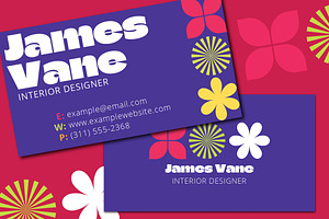 Purple Business Card Graphic Element, a Business Card Template by wavebreak