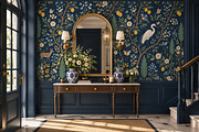 Midnight Heron | Botanical Wallpaper, a Wallpaper Graphic by by creative paper (Thumbnail 8 of 15)