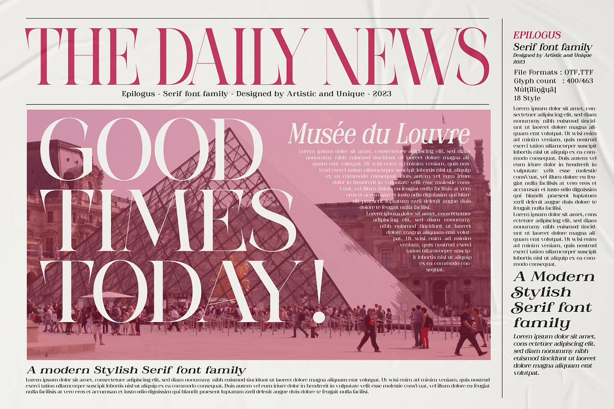 Epilogus - Serif font family, a Serif Font by Artistic & Unique (Photo 11 of 15)
