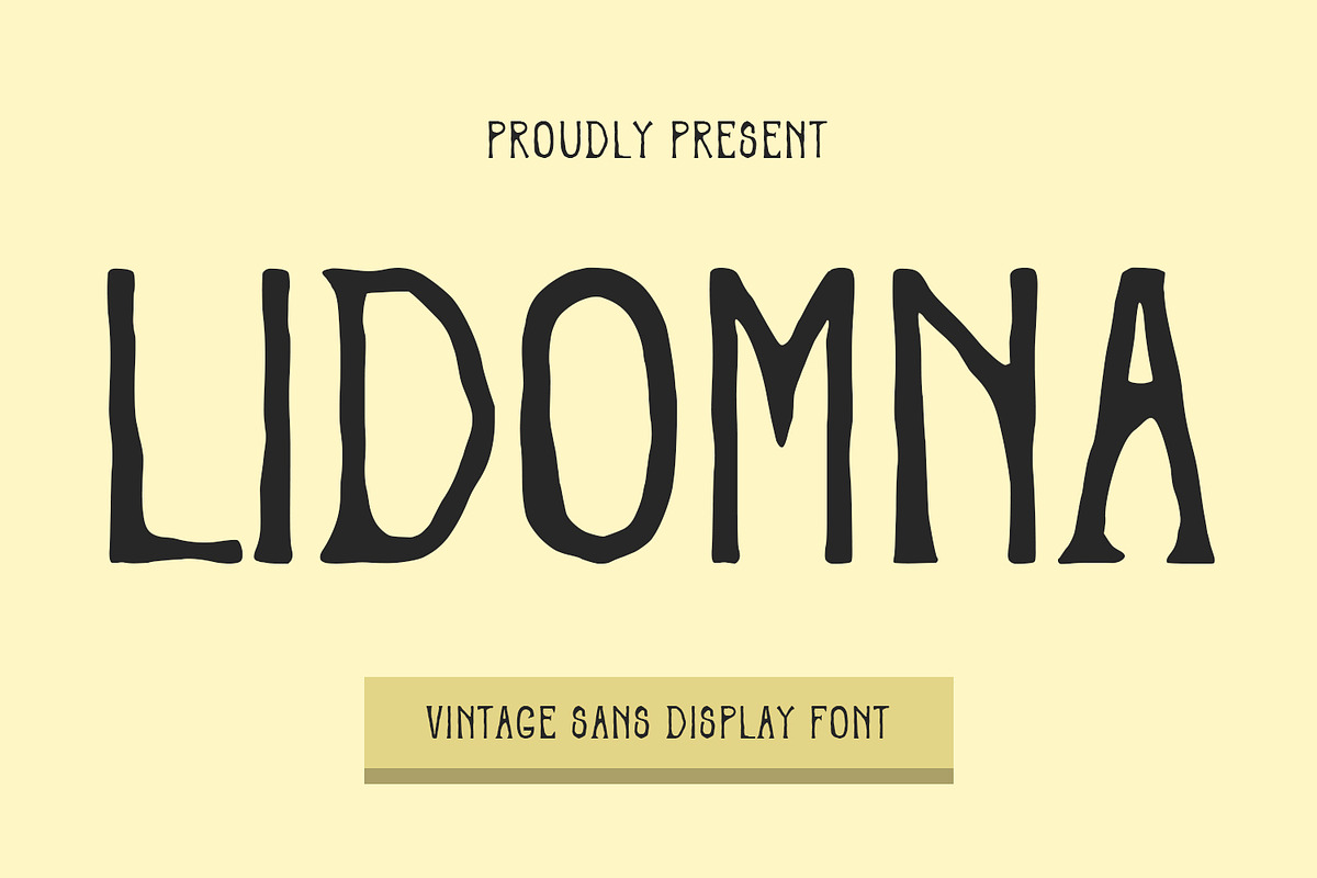 Lidomna Vintage Sans Display Font, a Handwritten Font by Maulana Creative (Photo 1 of 7)
