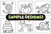 Bold and Easy Nature Girly Coloring, a Seasonal Illustration by Craftsbeefy (Thumbnail 3 of 4)