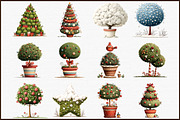 Whimsical Christmas Topiary Trees, an Illustration by Sublimation Artist (Thumbnail 3 of 6)