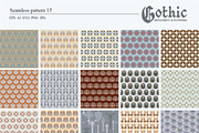 Gothic Ornament and Flowers, a Pattern Graphic by Collection by VY (Thumbnail 11 of 11)