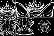 The Ruler | Cat Head T-Shirt design, an Animal Illustration by Design by sebrodbrick (Thumbnail 2 of 2)