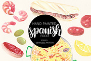 Spanish Food Set - Watercolor, a Food Illustration by RV Zarpelon (Thumbnail 1 of 6)