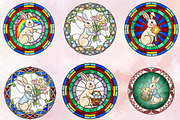 Easter Bunny Stained Glass Clipart, an Illustration by SVGArt (Thumbnail 5 of 9)