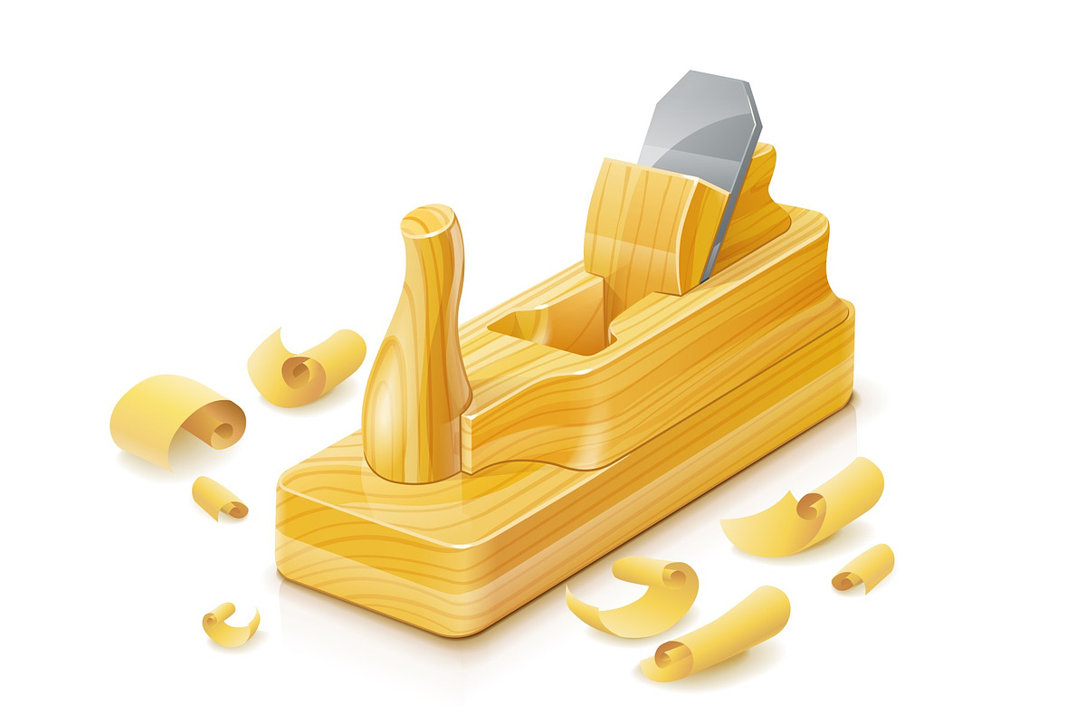 Wooden Jack-plane for Wood, an Object Illustration by Aleksangel