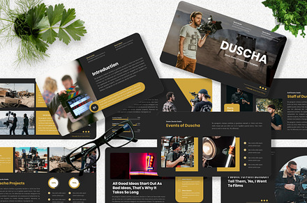Duscha - Movie Studio Googleslide, a Presentation Template by Dhabee