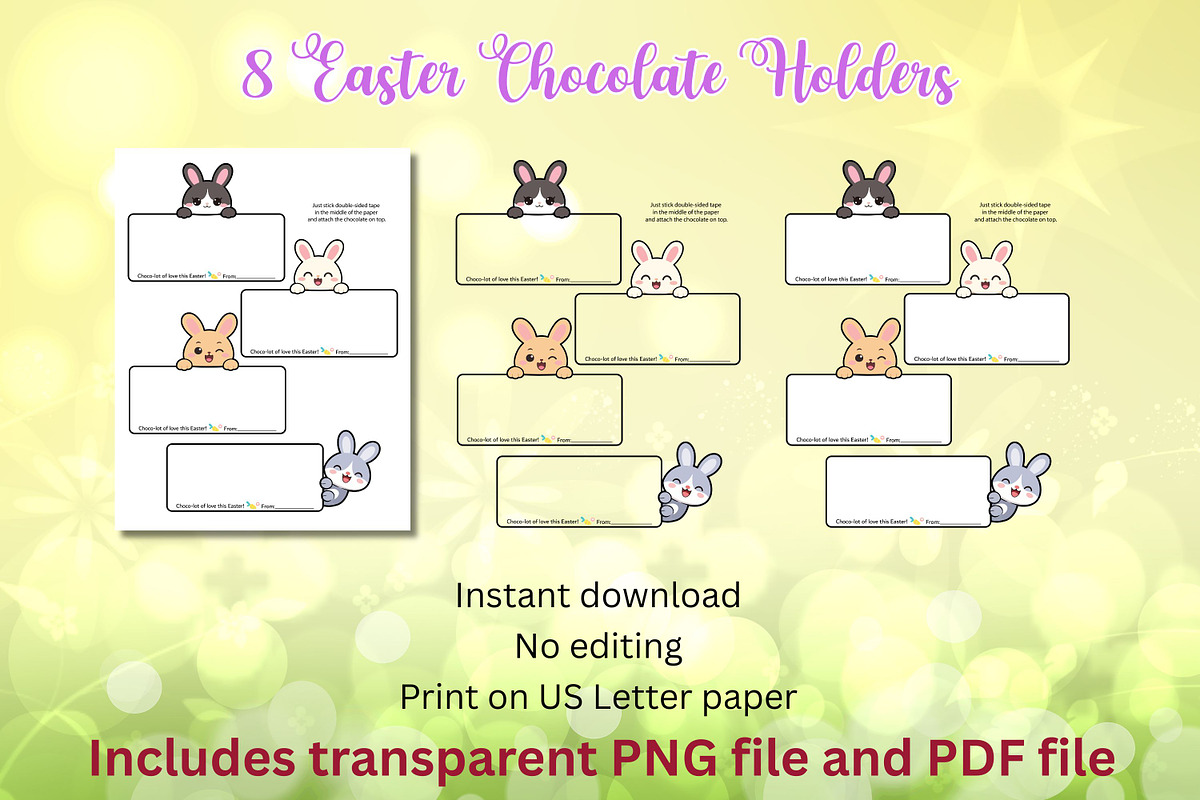 8 Easter Chocolate Holders, a Graphic by Adalin Shop (Photo 3 of 5)