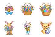 Green cute easter clipart, an Illustration by SinaCreation (Thumbnail 4 of 11)