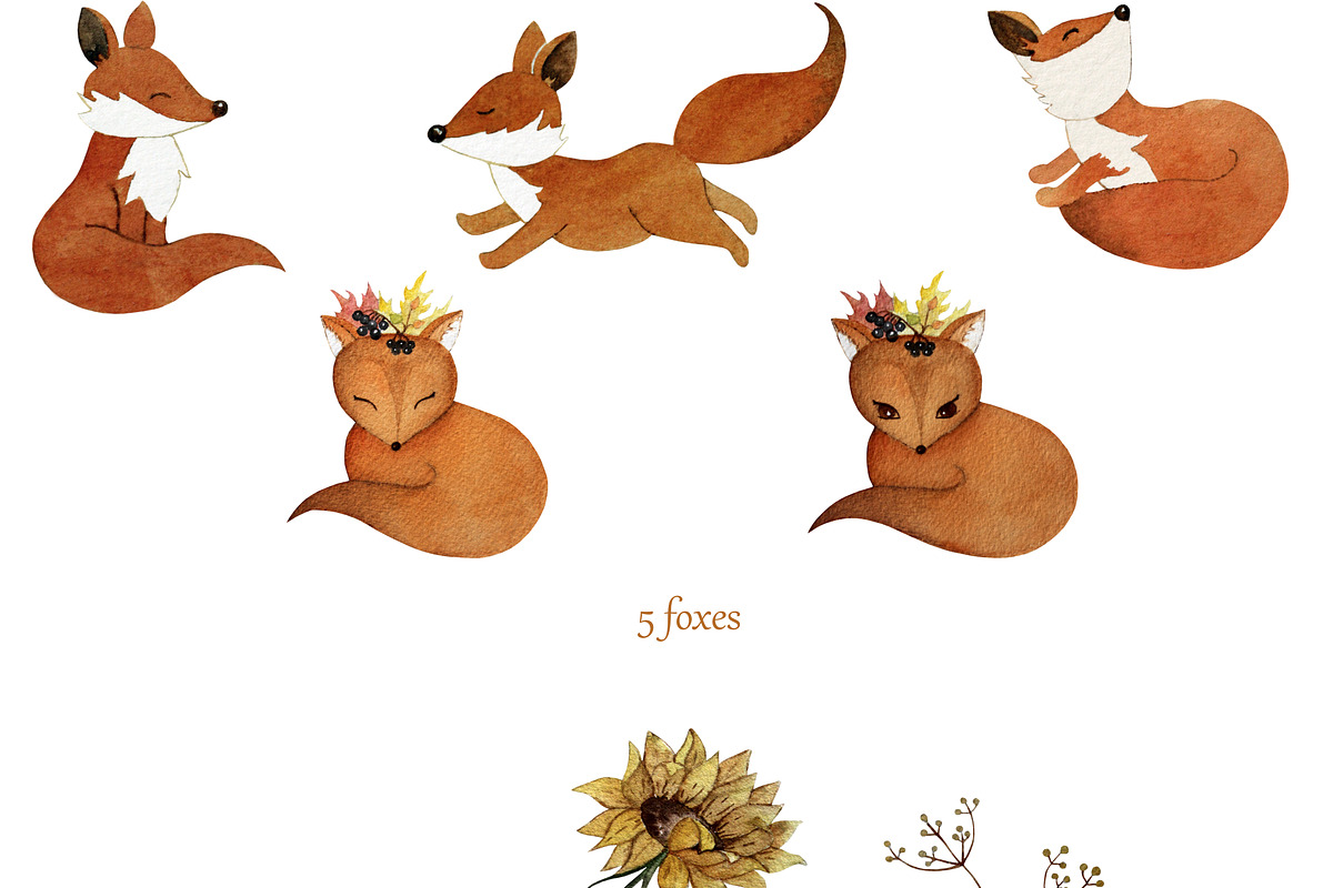 Watercolor Foxes, an Illustration by Pretty light (Photo 2 of 5)