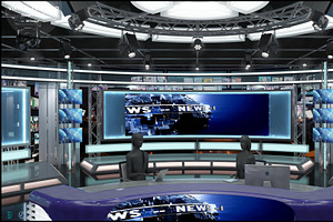 Virtual TV Studio News Set 1