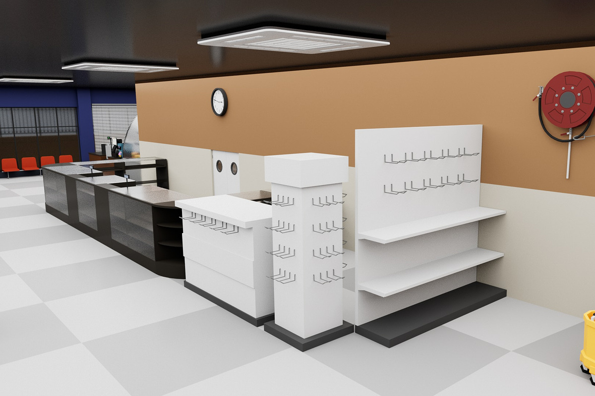 City Supermarket Building Interior, an Architecture 3D Model by multimedia4ds (Photo 3 of 24)