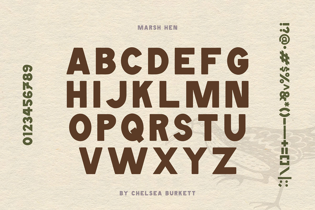 Marsh Hen Font, a Sans Serif Font by Chelsea Burkett (Photo 2 of 7)