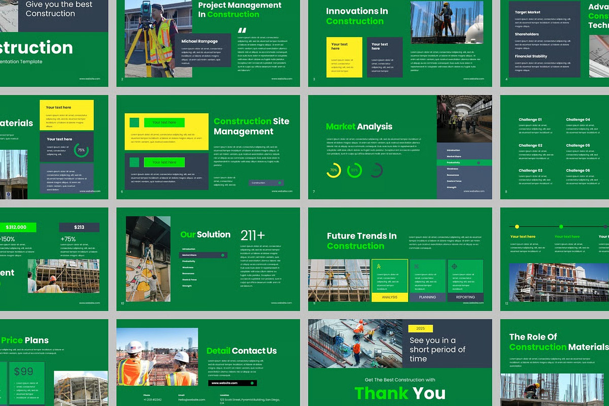 Construction Industry GSlides,PPoint, a Presentation Template by Fit-tee (Photo 2 of 2)