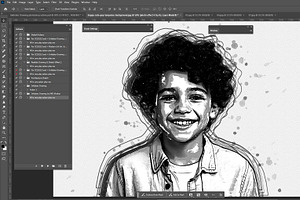 Inktober Drawing Photoshop Action