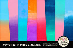 Monoprint Painted Gradients