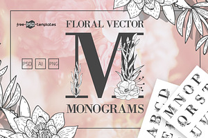 Floral Vector Monograms