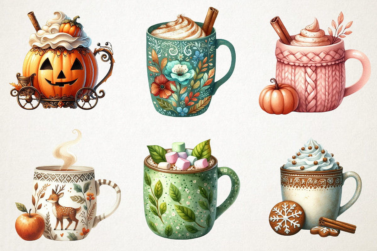 Fall Mug Clipart, an Illustration by RobertsArt (Photo 3 of 6)
