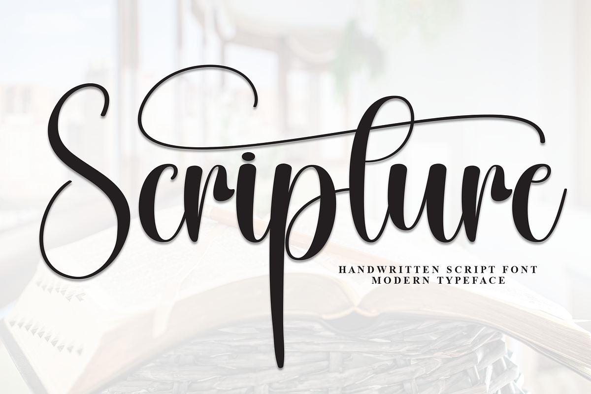 Scripture | Script Font, a Handwritten Font by Scratchones (Photo 1 of 9)