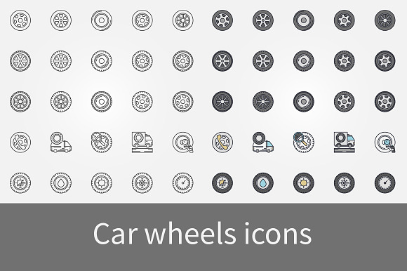 Car Wheels Icons