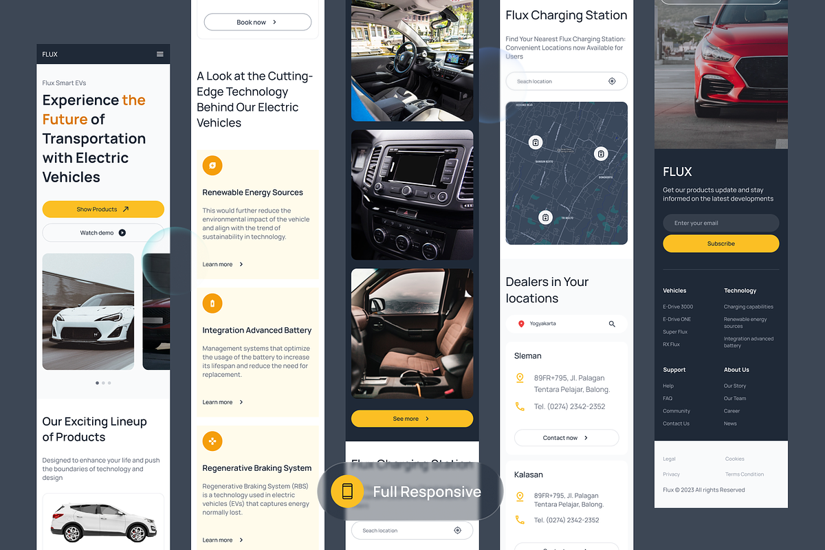Electric Vehicle Landing Page, a Landing Page Template by SLAB! Design