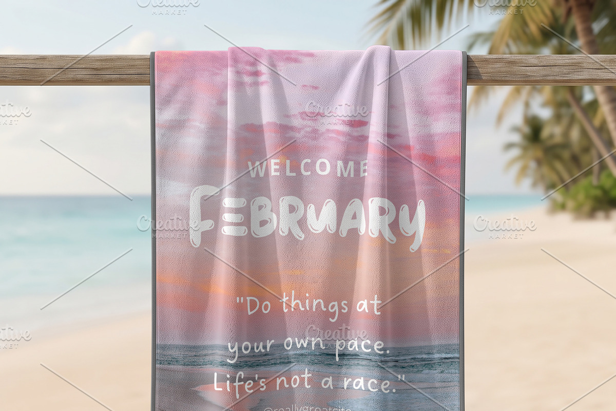 Summer Beach Towel Mockup PSD, a Merchandise Mockup by Pixel Foundry (Photo 2 of 4)