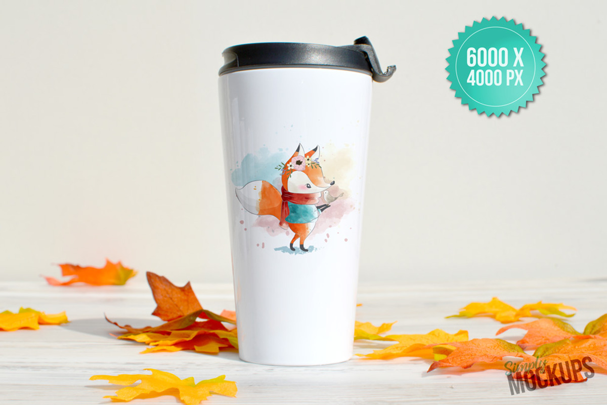 16oz Travel Mug Mockup - 1 Sided, a Cups & Container Mockup by Simply Mockups (Photo 2 of 2)