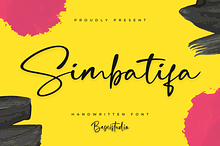 Simbatifa a Handwritten Font