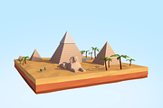 Cartoon Low Poly Egipt Piramids, an Architecture 3D Model by Anton Moek (Thumbnail 3 of 8)