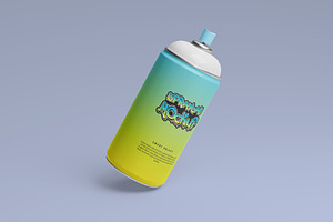 Bundle Spray Can Mockup