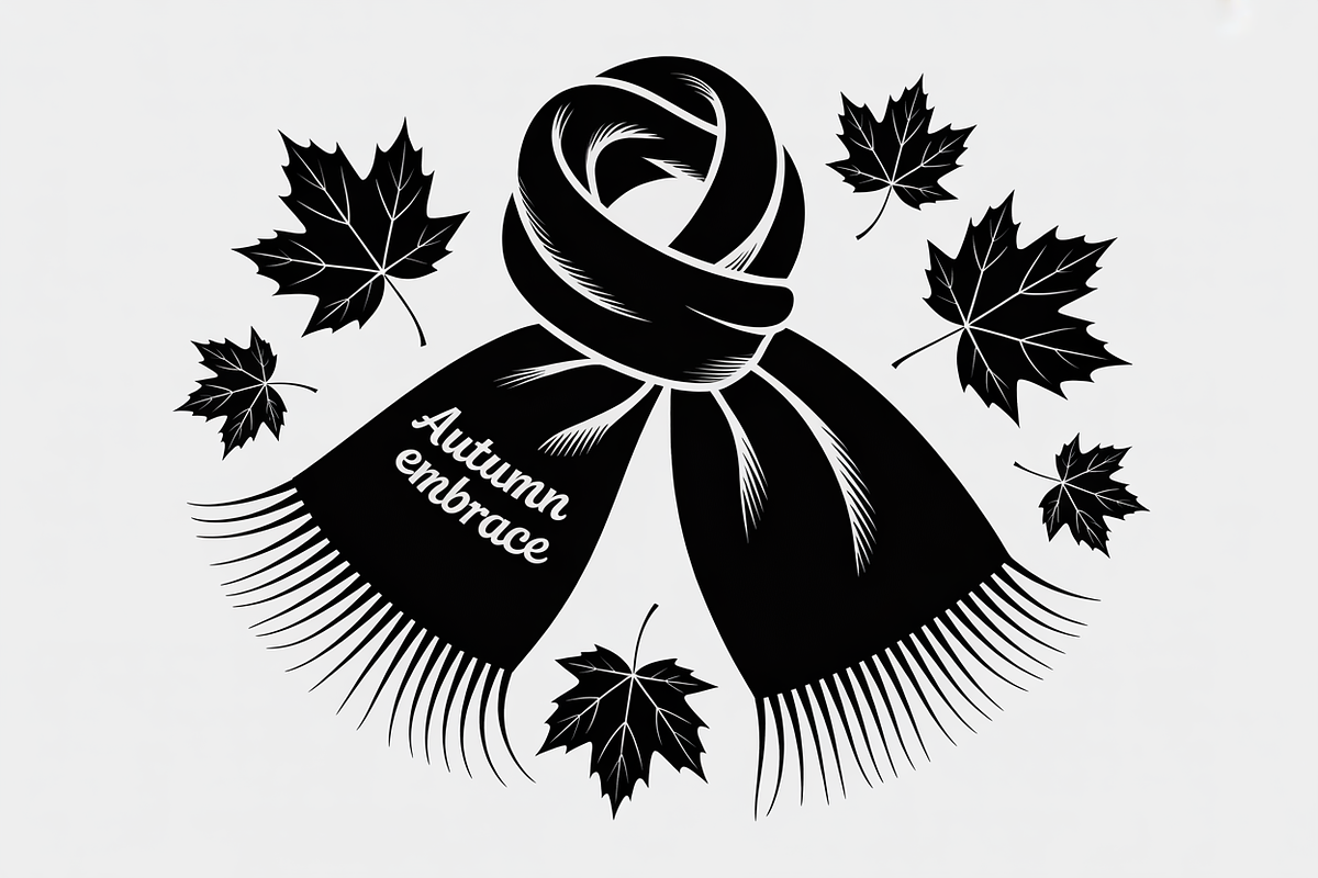 Autumn Girl Silhouette with Scarf, a Graphic by Creativeshirt (Photo 9 of 9)