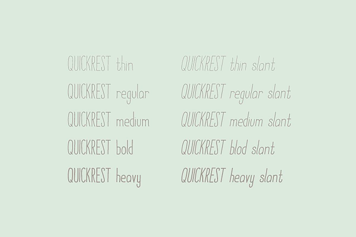 Quickrest Family – Hand Drawn Font, a Font by Colt Type Co (Photo 2 of 3)