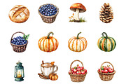 Autumn Season Clipart Set PNG, a Seasonal Illustration by Designking (Thumbnail 2 of 5)