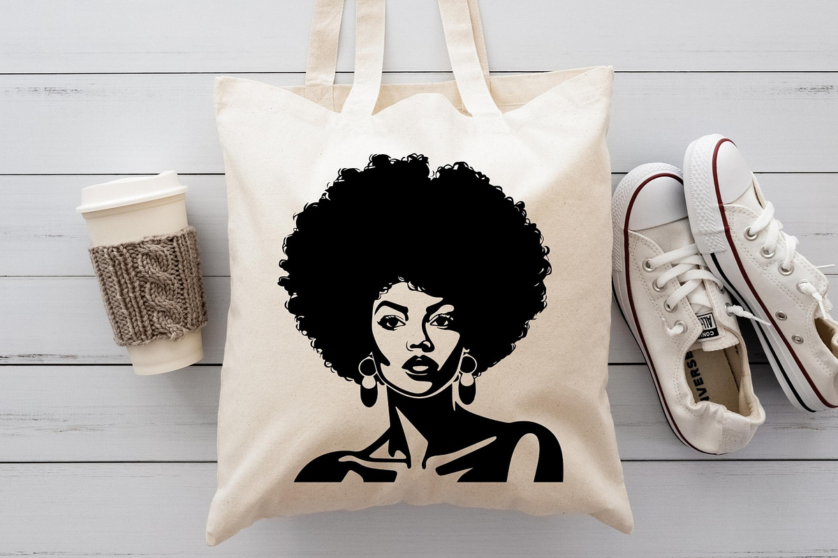 Afro Girl SVG Bundle of 24 Files, a Person Illustration by VectorMarketplace (Photo 8 of 9)