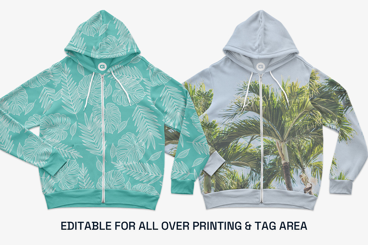 Bella Canvas Mens Zip Hoodie Mockups, a Hoody Mockup by GraphicHero (Photo 9 of 9)