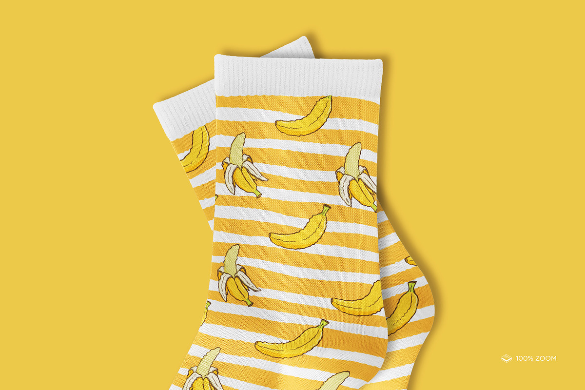 Mid Calf Crew Socks 2 Mock-up, a Packaging Mockup by Branda Keeps (Photo 16 of 17)