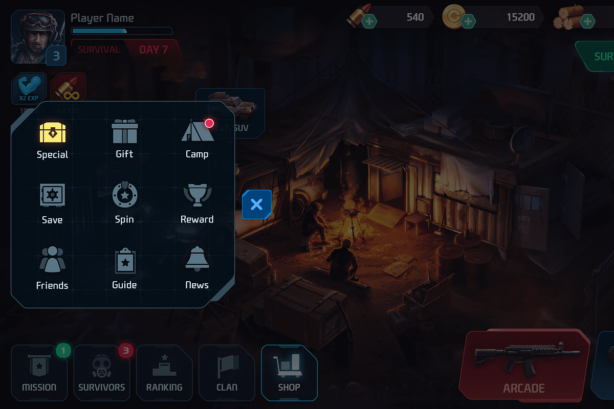 GUI Pro - Survival Clean, an UI Kit Template by LAYERLAB (Photo 21 of 69)