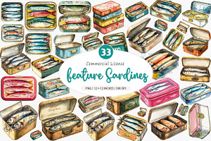 Feature Retro Sardines Sublimation, an Illustration by SinaCreation