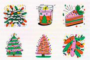 Retro Christmas Sublimation clipart, an Illustration by CreationArt (Thumbnail 6 of 6)