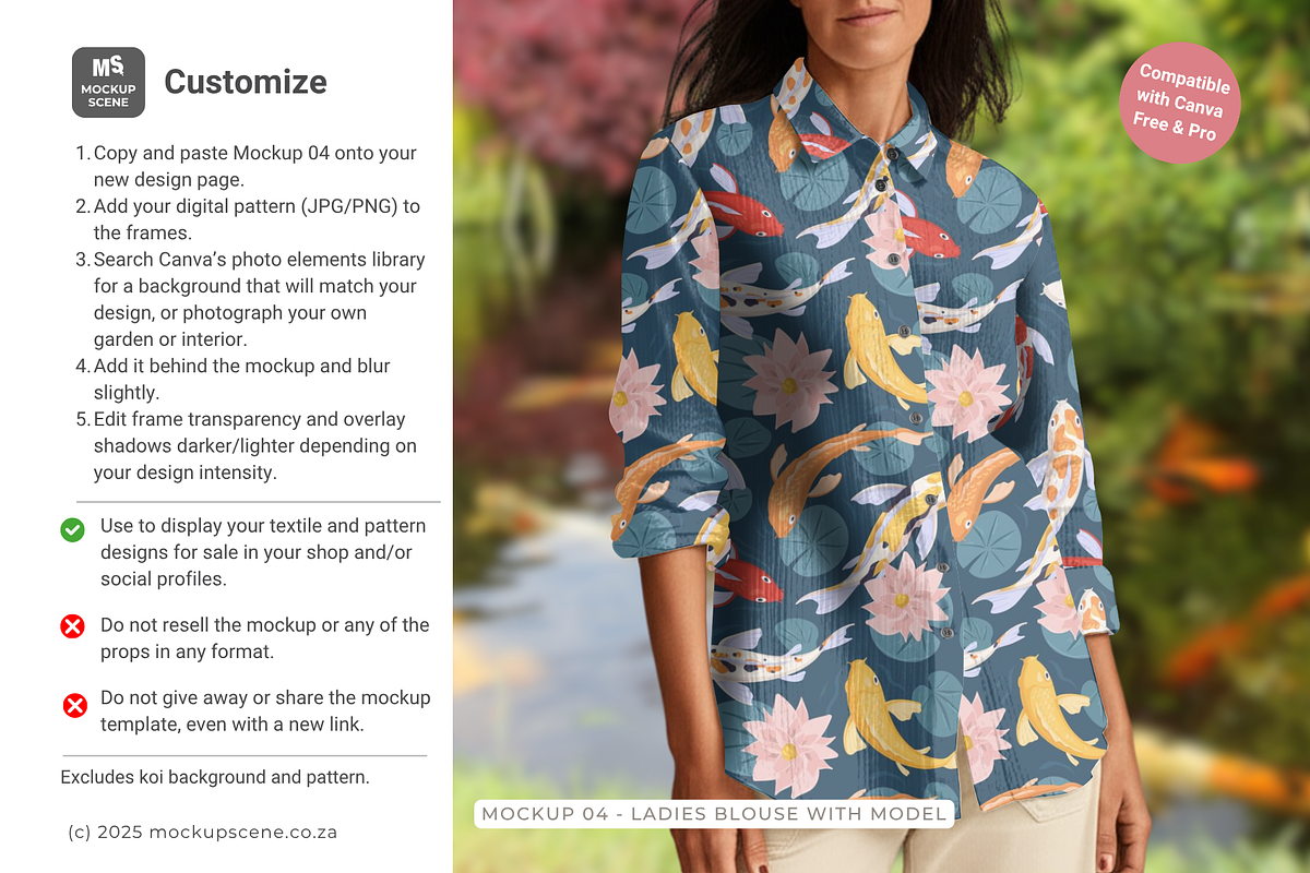 Ladies Linen Blouse Cava Mockup, a Shirt Mockup by Mockup Scene (Photo 7 of 10)