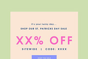 St. Patricks Day Sale Email Template, an Email Template by KikiBunnyCreative (Thumbnail 3 of 7)