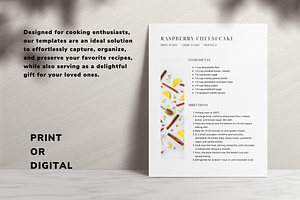 Minimal Recipe Template Canva