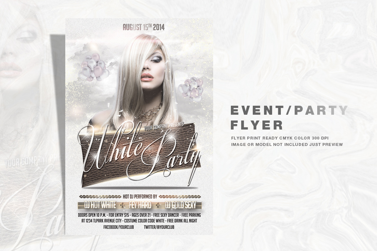 White Party Flyer, a Flyer Template by feydesign (Photo 1 of 3)