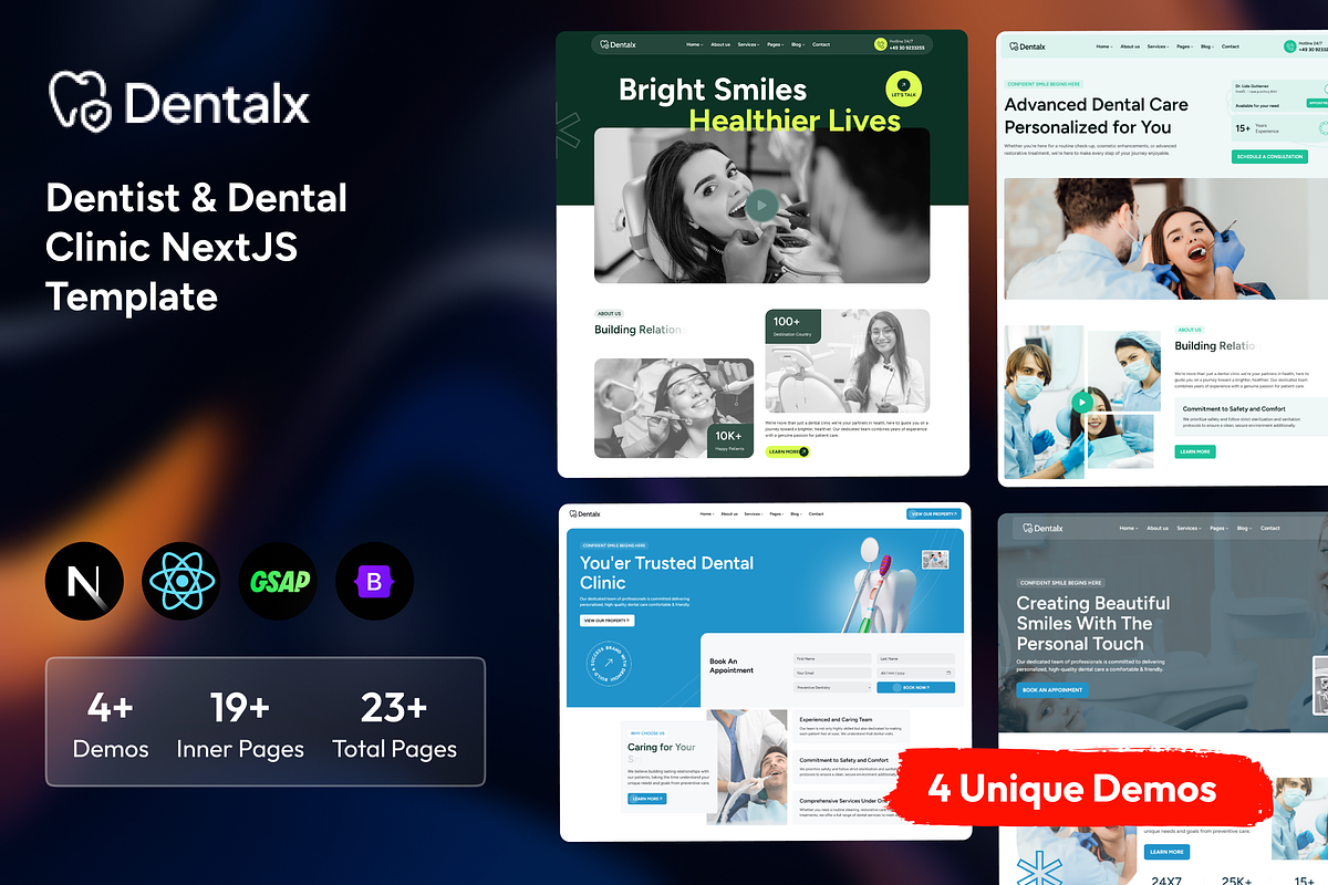 Dentalx - Dentist NextJS Template, a React Template by AliThemes (Photo 1 of 2)